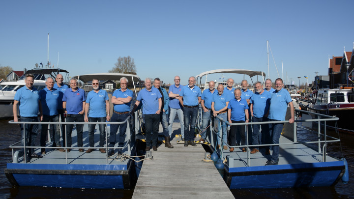 De schippers van de pontjes van Grou Aktief. (Foto van voorjaar 2022)