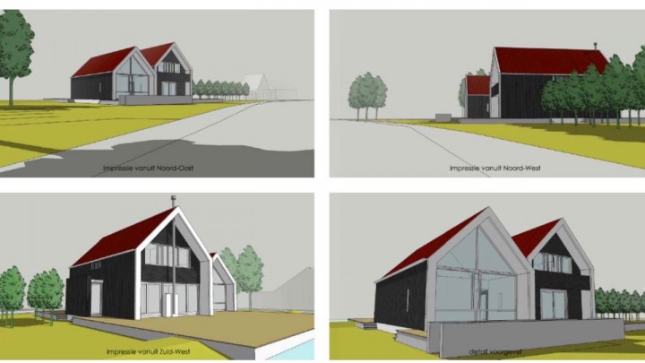 Impressies van de bouwplannen (André van Dijk, architect - AvB).